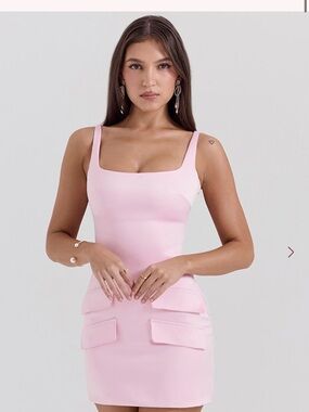 pink chiffon cutout halter mini dress House of CB | Dresses | House Of Cb Baby Quartz Nwot cute pink short dress